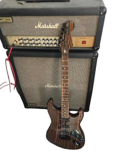 Custom Regent Zebra Wood 6 String Electric Guitar - Image 13