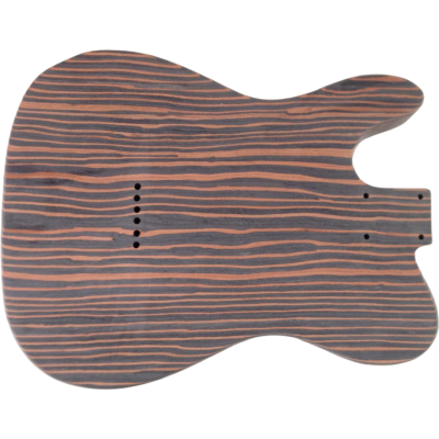 Custom Regent Zebrawood Unfinished Body DIY Guitar Routing Two Single Coil Pickups - Image 2