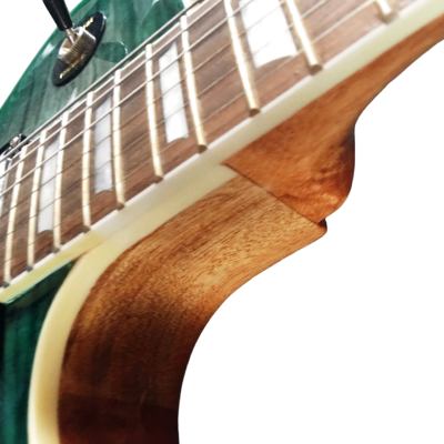 Custom Crown Standard Seafoam Green Burst Flamed Maple Top Electric Guitar - Image 6