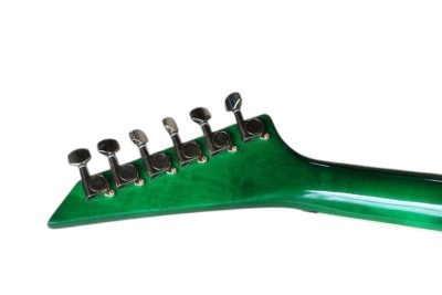 Custom Race KE2 Transparent Green Kelly Electric Guitar KEXQ Floyd Rose Tremolo - Image 4