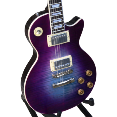 Custom Crown Standard Blueberry Burst Flamed Maple Top Electric Guitar - Image 5