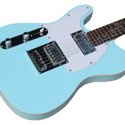Custom Regent Pastel Daphne Blue Tree Of Life Inlay Electric Guitar Left Handed