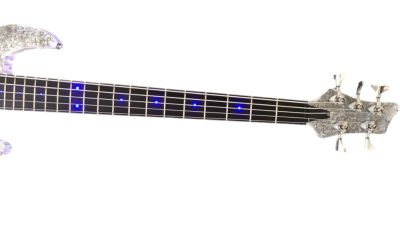 Custom Axis Plexiglass Acrylic Lucite Blue LED 5 String Bass - Image 3