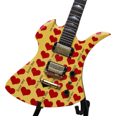Custom Rivas MG145S Mockingbird Yellow Heart Guitar