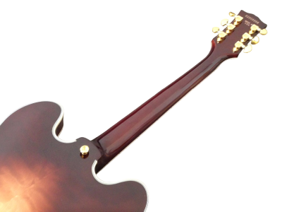 Custom Crown ES335 Semi Hollow Body Figured Antique Burst Fhole Guitar - Image 6