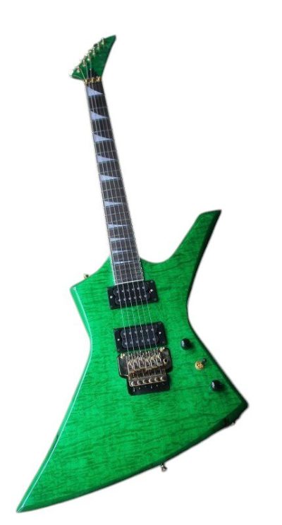 Custom Race KE2 Transparent Green Kelly Electric Guitar KEXQ Floyd Rose Tremolo