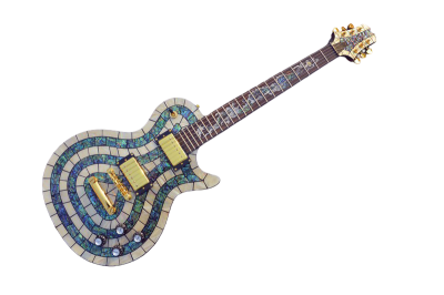 Custom Abyss Mahogany Body In Hand Laid High Grade Mosaic Guitar - Image 9