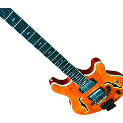 Custom Vesper Trey Fhole Natural Koa Bracing Inside Languedoc Region Electric Guitar - Image 5