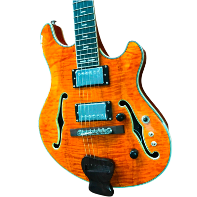 Custom Vesper Trey Fhole Natural Koa Bracing Inside Languedoc Region Electric Guitar