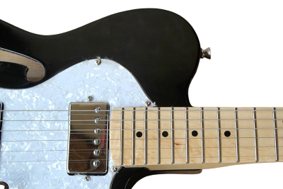 Custom Regent Thinline Fhole Bigsby Vibrato Tailpiece Gloss Black Electric Guitar - Image 4