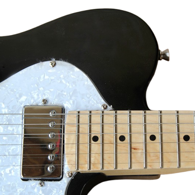 Custom Regent Thinline Fhole Bigsby Vibrato Tailpiece Gloss Black Electric Guitar - Image 4
