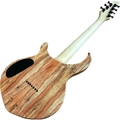 Custom Onyx Regius Spalted Maple Wood Top 7 String Guitar - Image 5