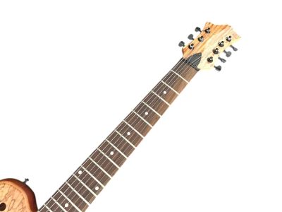 Custom Vesper Languedoc Region Natural Spalted Maple Weneer Finish 7 String Guitar - Image 10