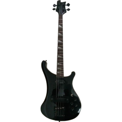 Custom Nova 4003 Jetglo Black 4 String Bass Black Pickguard