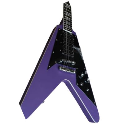 Custom Crown Flying V Kirk Satin Plum Electric Guitar