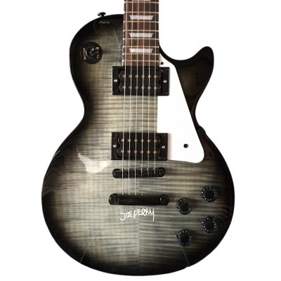 Custom Crown Translucent Black Burst Joe Perry Flamed Maple Top Electric Guitar