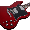 Custom Crown SG Heritage Cherry Angus Dual Humbucker Pickups Thunderstruck Guitar Lightning Bolt Fretboard Inlays