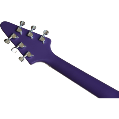 Custom Crown Flying V Kirk Satin Plum Electric Guitar - Image 7