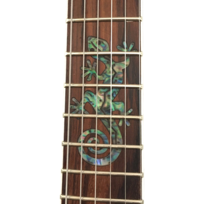 Custom Axis Natural Poplar Burl Gloss Gecko Tremolo 6 String Electric Guitar - Image 10