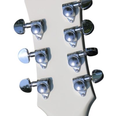 Custom Crown Arctic White Cross Inlays 7 String Electric Guitar - Image 7