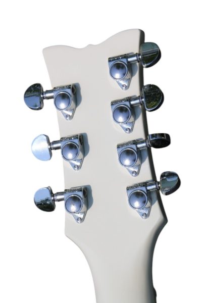 Custom Crown Arctic White Cross Inlays 7 String Electric Guitar - Image 7