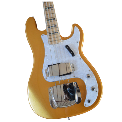 Custom Regent Aztec Gold Metallic Steve Harris 4 String Precision Bass