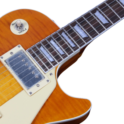 Custom Crown Standard Jimmy Lemonburst Flamed Maple Top Electric Guitar - Image 4