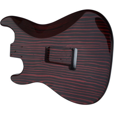 Custom Regent Red And Black Zebra Stripe Unfinished Body DIY Guitar - Image 8