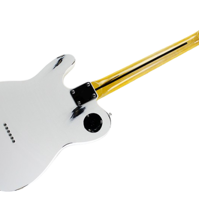 Custom Regent Killswitch Button Heavy Relic Olympic White Finish Aged Guitar - Image 5