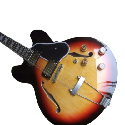 Custom Crown Clifton Semi Hollow ES335 Sunburst Jazz 12 String Guitar - Image 7