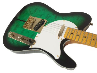 Custom Regent Merle Tuff Dog Emerald Green Burst Guitar - Image 4