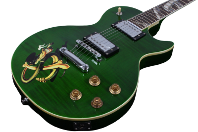 Custom Crown Green Flame Maple Top Snakepit Slash Electric Guitar - Image 6