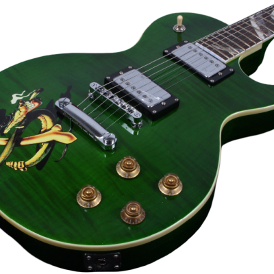 Custom Crown Green Flame Maple Top Snakepit Slash Electric Guitar - Image 6