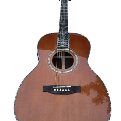 Custom Vertex D45 000 Dreadnought Solid Spruce Electric Acoustic Guitar Tree Of Life Abalone Inlaid