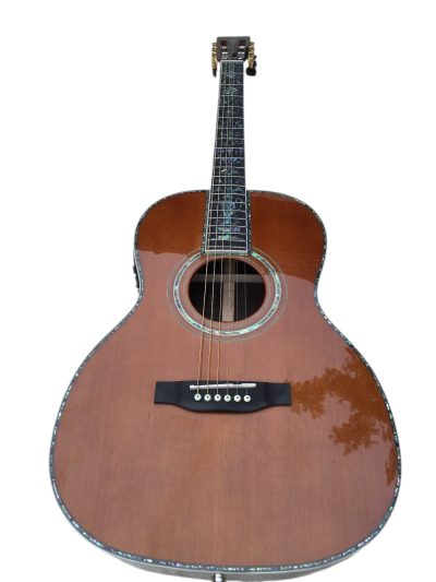 Custom Vertex D45 000 Dreadnought Solid Spruce Electric Acoustic Guitar Tree Of Life Abalone Inlaid