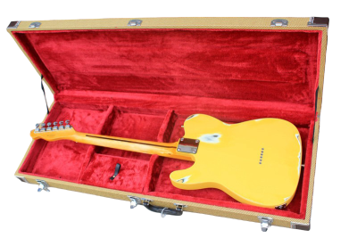 Custom Regent Graffiti Yellow Heavy Relic Aged Electric Guitar - Image 7