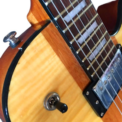 Custom Crown Standard Hybrid Natural Multi Wood Walnut Stripe Electric Guitar - Image 6