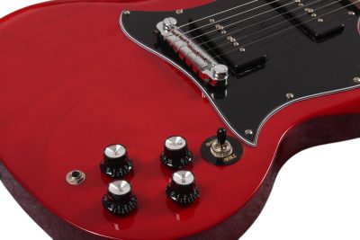 Custom Crown SG Angus Cherry Red P90 Soapbar Pickups Electric Guitar - Image 6