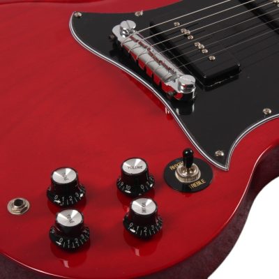 Custom Crown SG Angus Cherry Red P90 Soapbar Pickups Electric Guitar - Image 6