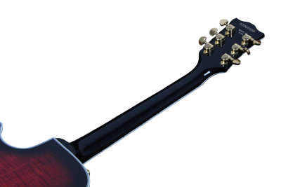 Custom Crown Black Cherry Burst Semi Hollow Body Florentine Single Cutaway Guitar - Image 8