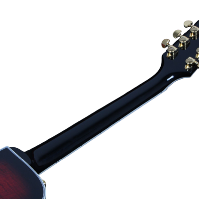 Custom Crown Black Cherry Burst Semi Hollow Body Florentine Single Cutaway Guitar - Image 8