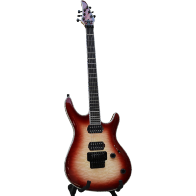 Custom Onyx Regius 6 Black Cherry Burst Tremolo Electric Guitar - Image 7