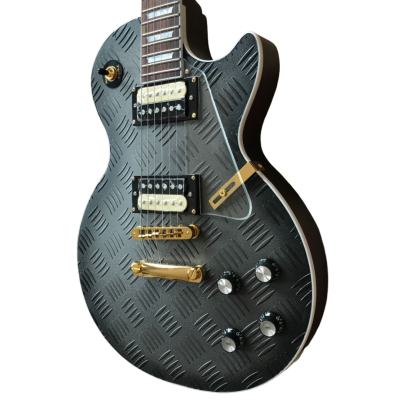 Custom Crown Standard Hybrid Textured Matte Black Diamond Plate Electric Guitar