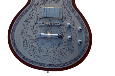 Custom Howlite Casimere Metal Front Engraved Aluminum Plate Guitar C24MF - Image 9