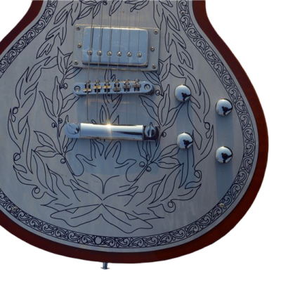Custom Howlite Casimere Metal Front Engraved Aluminum Plate Guitar C24MF - Image 9