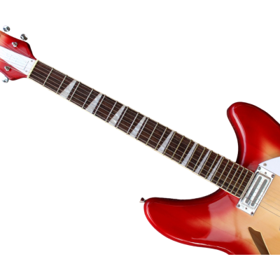 Custom Nova Slash Soundhole Fireglo 360 George 6 String Guitar - Image 6