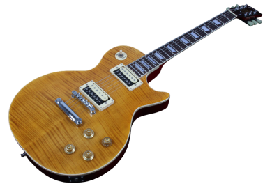 Custom Crown Appetite Amber Flame Maple Top Electric Guitar Open Coil Zebra Pickups - Image 6
