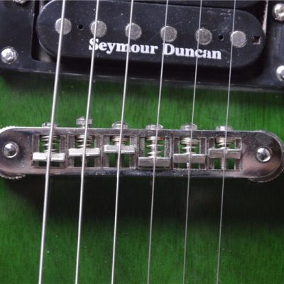Custom Obsidian See Thru Green MH1000 Electric Guitar String Thru Body - Image 2