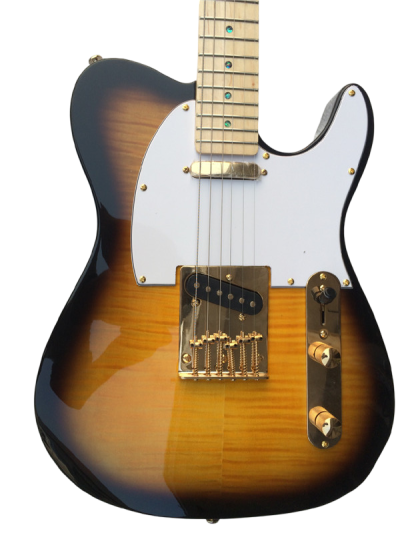 Custom Regent Merle Haggard Tuff Dog Flame Maple Top Trans Sunburst Guitar
