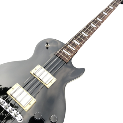Custom Crown Standard Bass Oversized Ebony Black 4 String Bass - Image 6